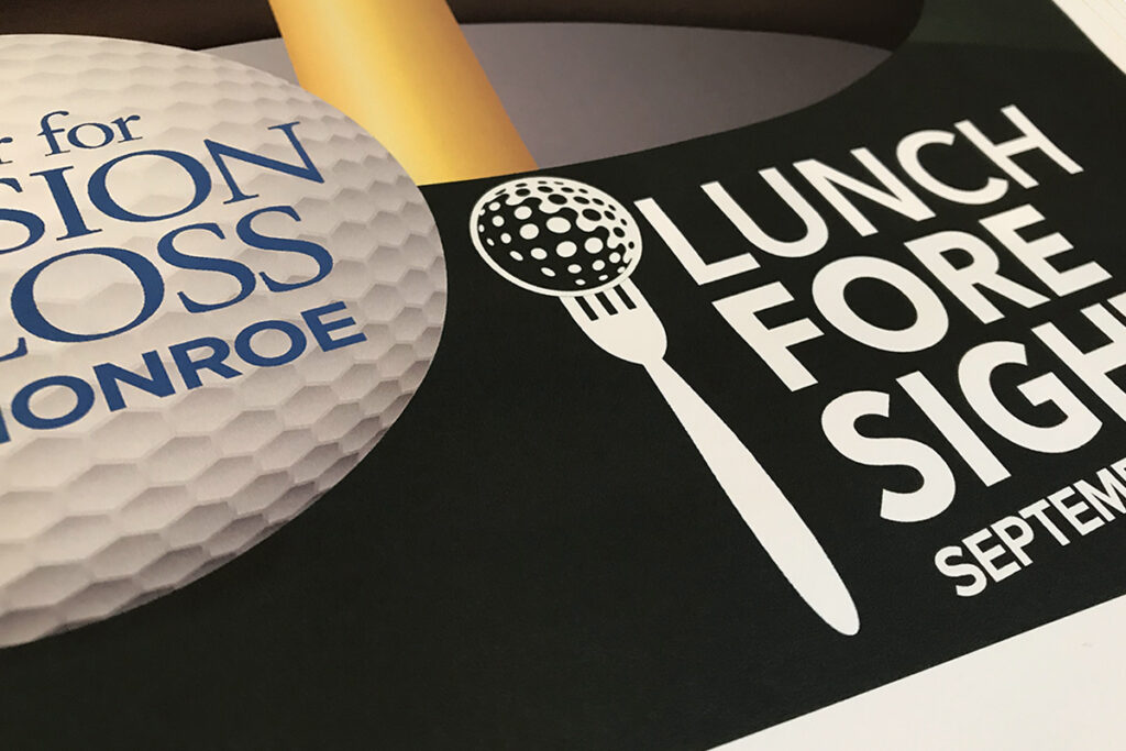 The Monroe Lunch Fore Sight graphic printed on a sheet of paper