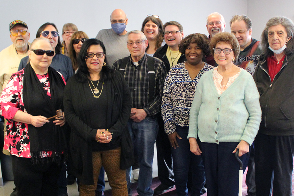 Photo of the members of the Monroe Sights for Hope Lions Club and Pennsylvania District 14-U Governor David Leon