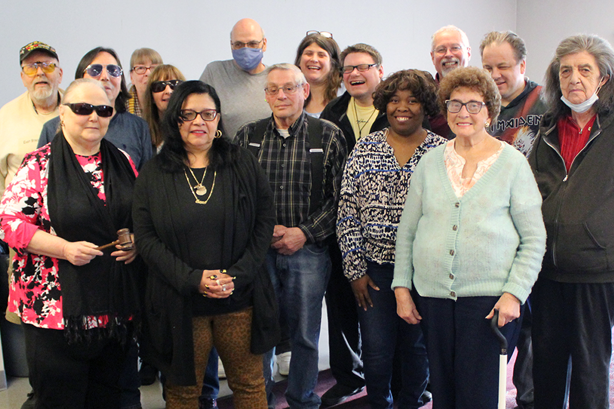 Photo of the members of the Monroe Sights for Hope Lions Club and Pennsylvania District 14-U Governor David Leon
